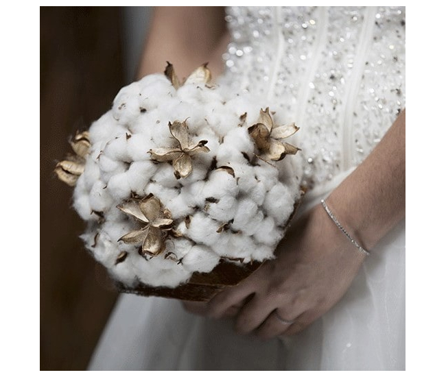 Bouquet de mariée Marilou - Bouquet de fleurs de coton spécial mariage