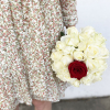 Bouquet Buenos Aires - roses blanches et rouges