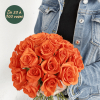 Bouquet de roses orangées sur mesure - Livraison fleurs