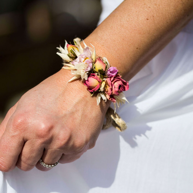 Bracelet de fleurs séchées - collection Joséphine