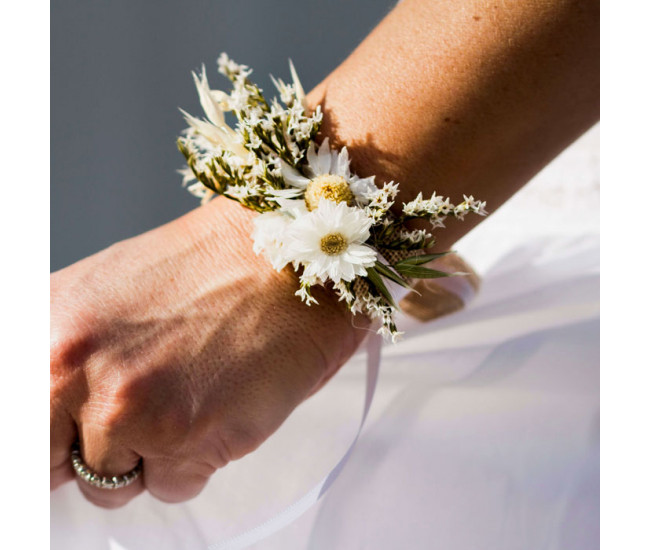 Bracelet en fleurs séchées - collection Colette