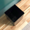 Vase cube plexiglas noir 15x15 cm