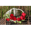 Couronne cheveux rose branchue rouge