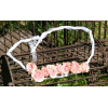 Couronne cheveux rose branchue rose