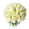 Bouquet 40 roses blanches - France Fleurs