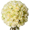 Bouquet 50 roses blanches - livraison fleurs blanches - France Fleurs