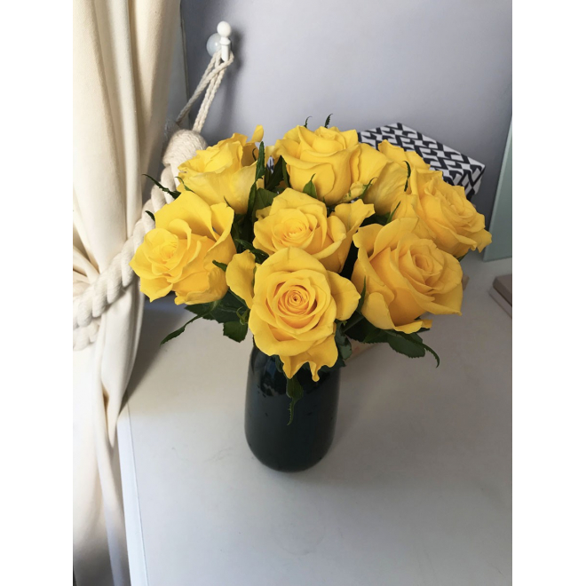 bouquet de roses jaunes