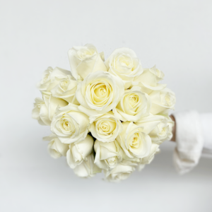 Bouquet de roses blanches sur mesure